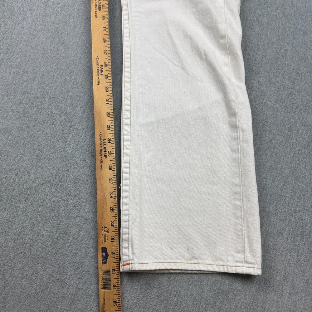 Vintage True Religion Jeans Men 38 Fit 38X33 White Straight Flap Pocket Made USA